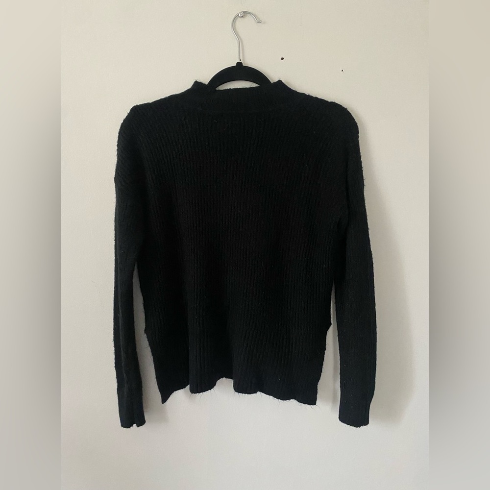 Black Ribbed Sweater - Picture 2 of 4